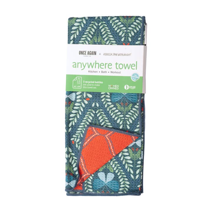 Anywhere Towel Iridescent Reversible - Dark Sea