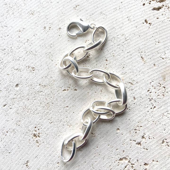 Chunky Chain Bracelet Matte Silver