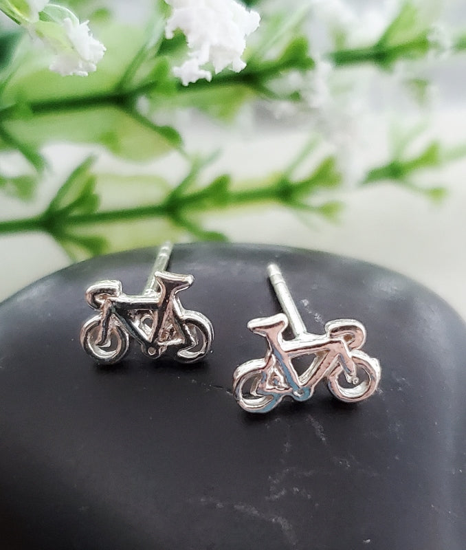 Bicycle Sterling Silver Studs