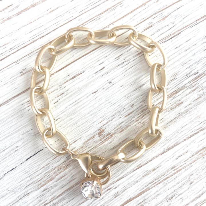 Chunky Bracelet Matte Gold