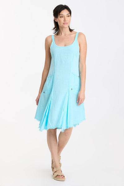 Coralie Dress in Tropical Blue