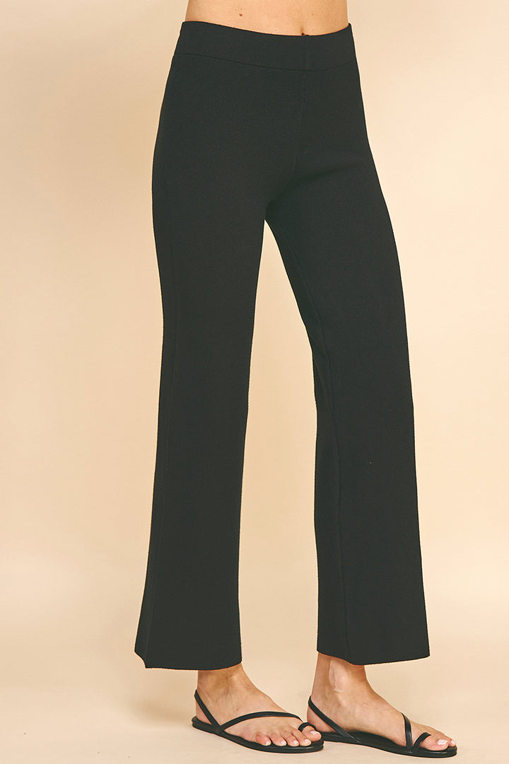 Straight Leg Sweater Pants in Black