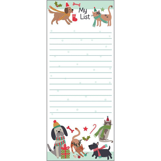 List Pad - Cats and Dogs in Scarves