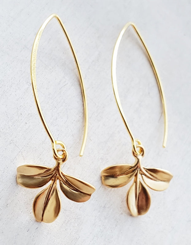 Vermeil Marquis Petite Branch Earrings