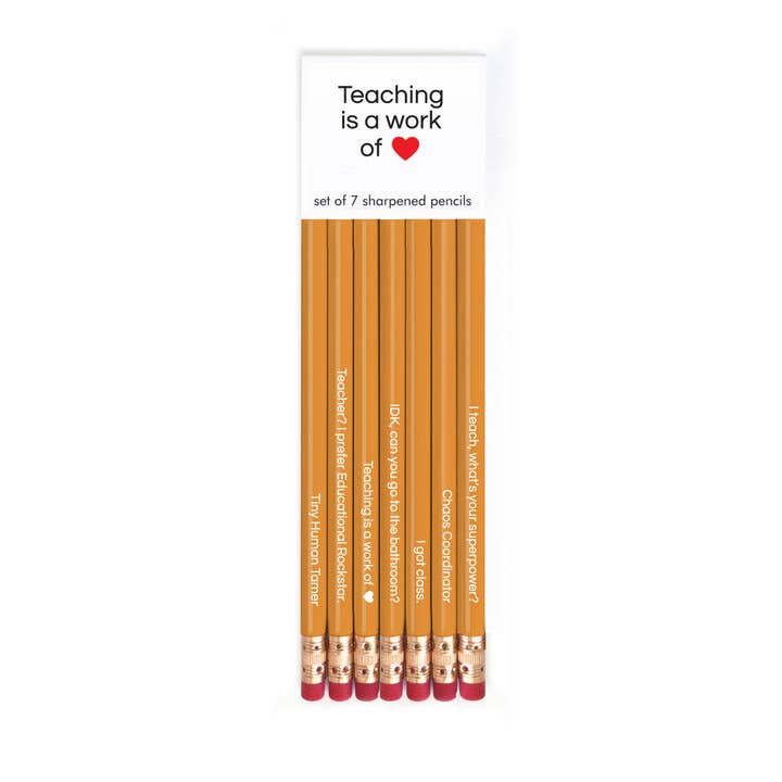 Teaching Is A Work of Heart - Pencil Set