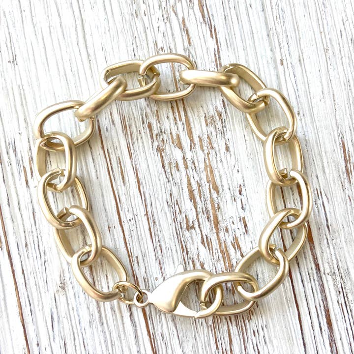 Chunky Matte Gold Bracelet