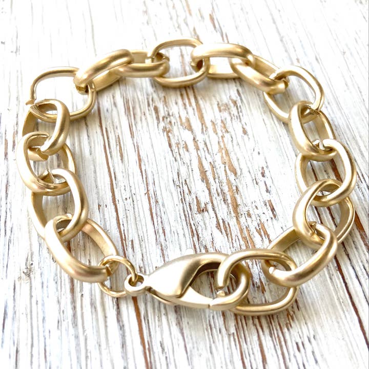 Chunky Matte Gold Bracelet