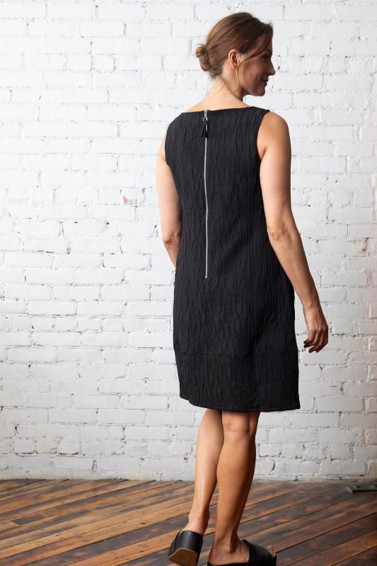 Perfect Plisse Derby Dress in Black