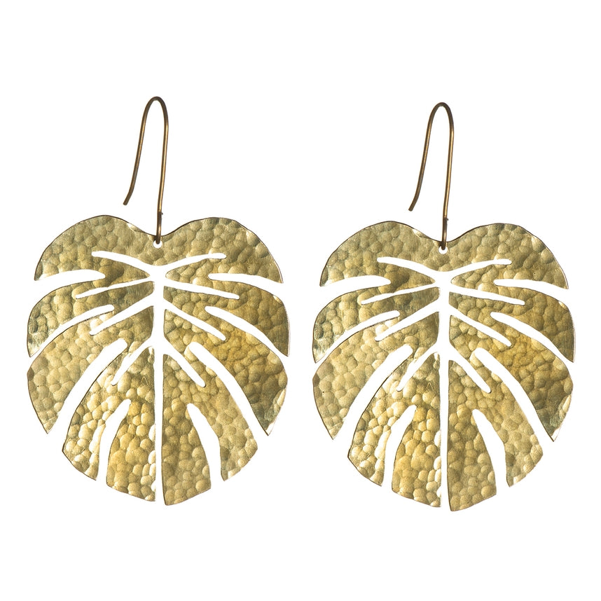 Tropical Leaf Earrings (Large)