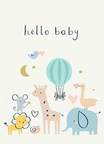 'Hey Baby' New Baby Card