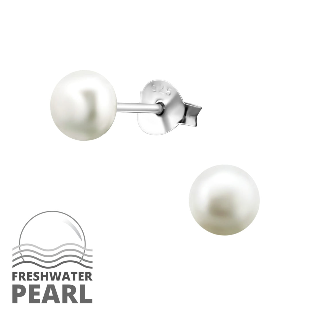 Freshwater Pearl Sterling Silver Studs