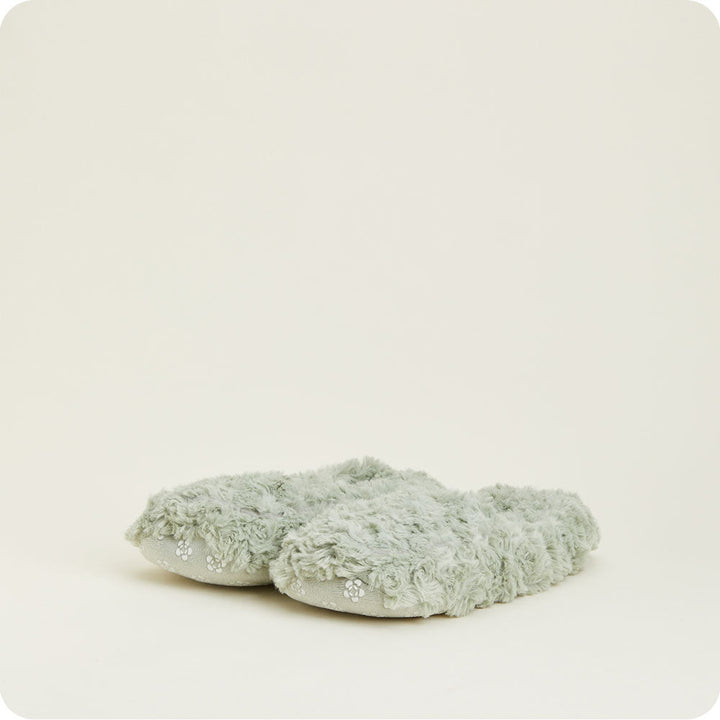 Slippers in Curly Sage Green Lavender Scented