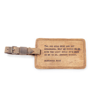 Alexandra Elle Leather Luggage Tag 5”x3"