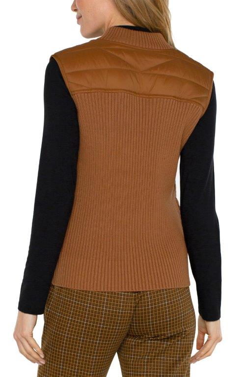 Sleeveless Quilted Vest in Tumeric