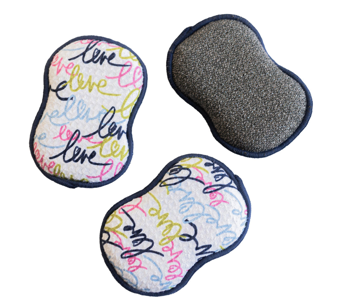 Reusable Sponges Set - Love