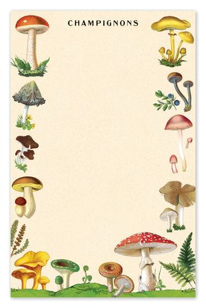 Notepad with Mushrooms