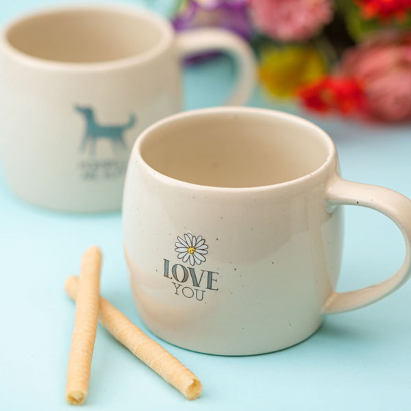 Stoneware mug - "love you"