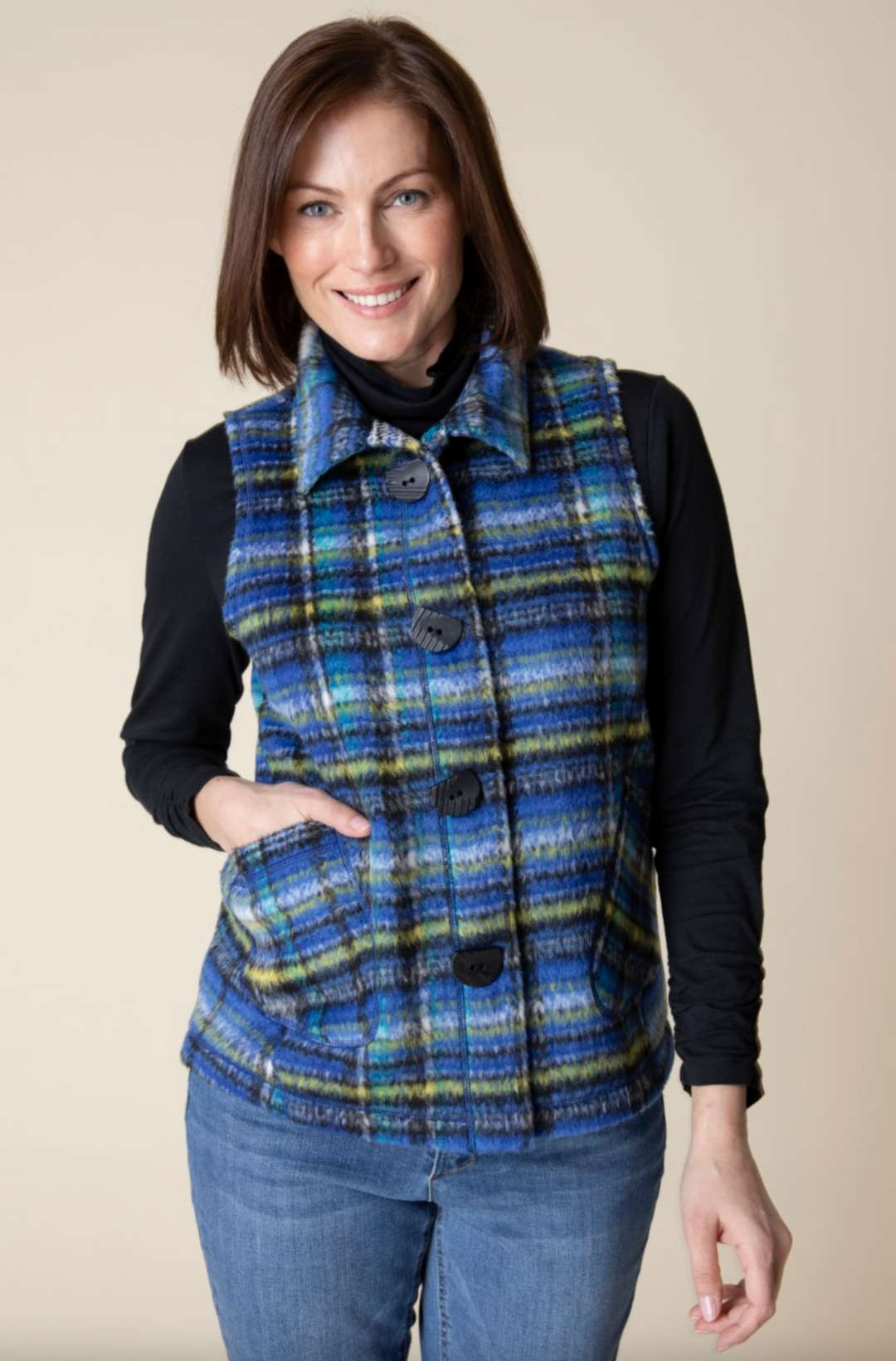 Totally Tartan Angled Pocket Vest