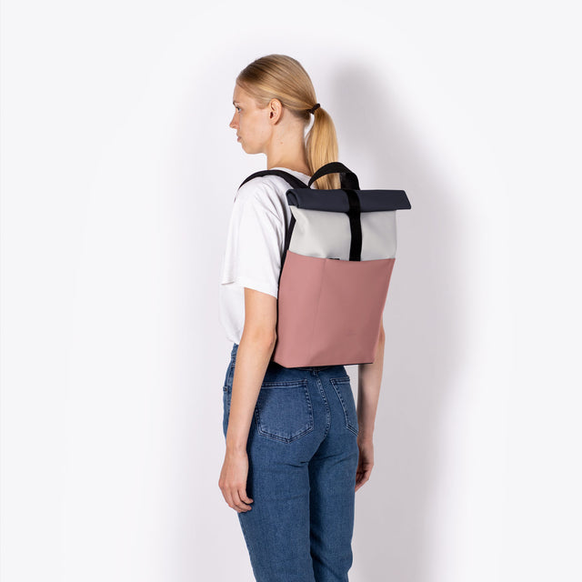 Hajo Mini Lotus Infinity Backpack in Grey and Dark Rose