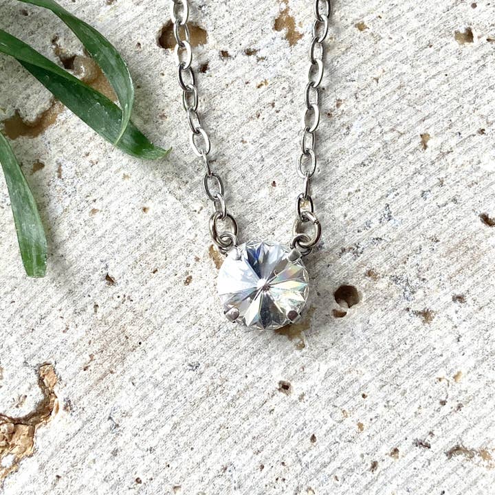 Swarovski Crystal Necklace in Silver