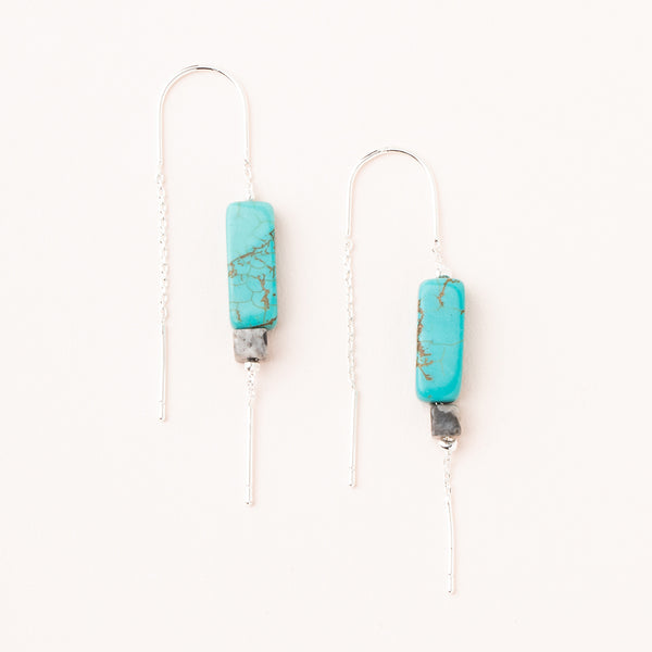 Rectangle Stone Earring