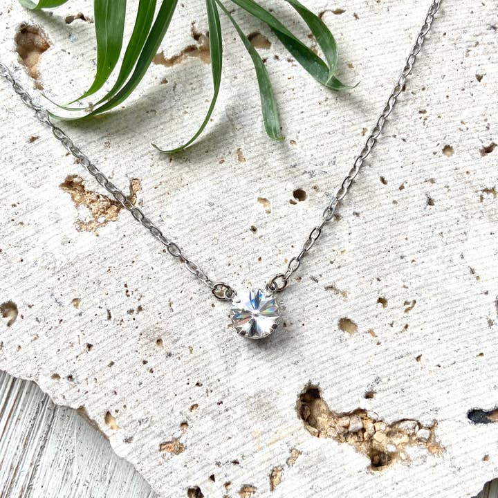 Swarovski Crystal Necklace in Silver