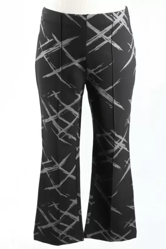 Viscose Ponte Jacquard Kick Flare Pant