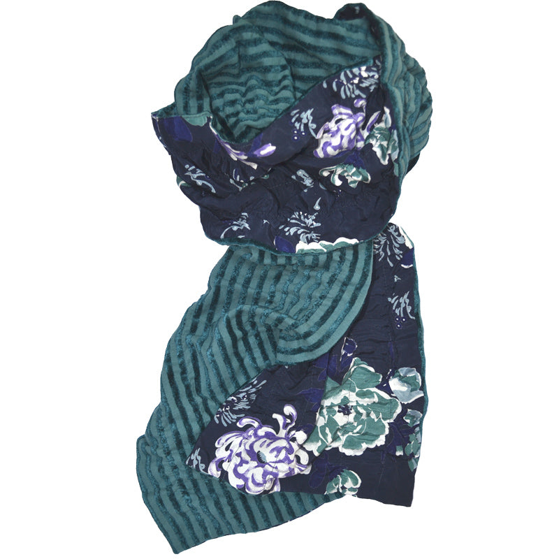 Leslie Velvet Scarf in Teal