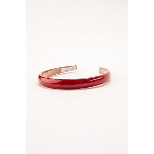 Paige Mini Puff Headband in Red